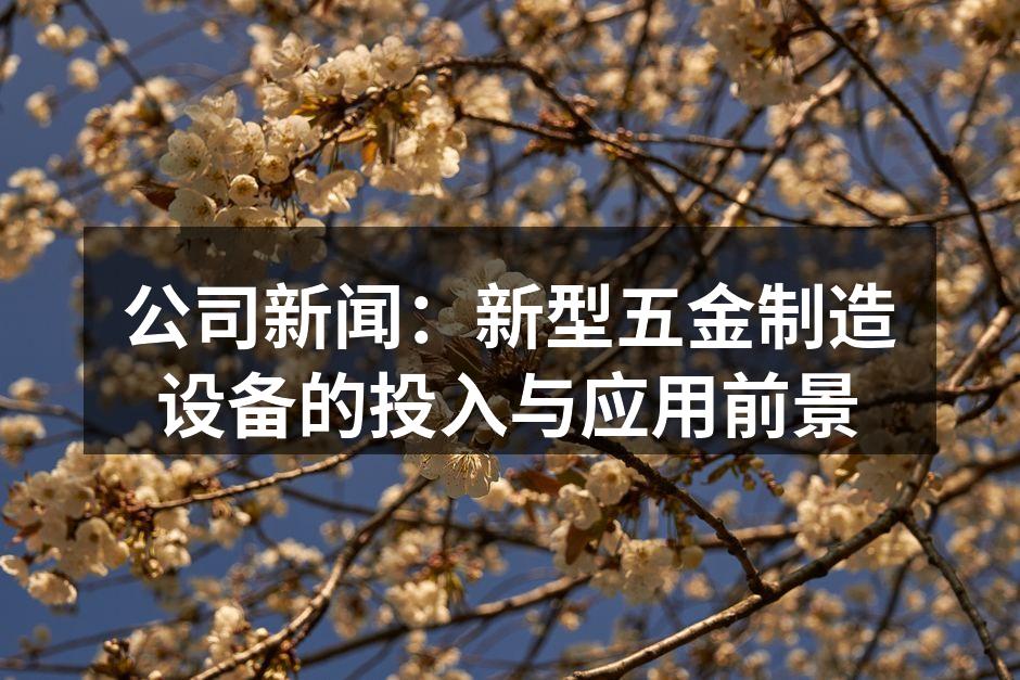 新型五金制造设备投入生产