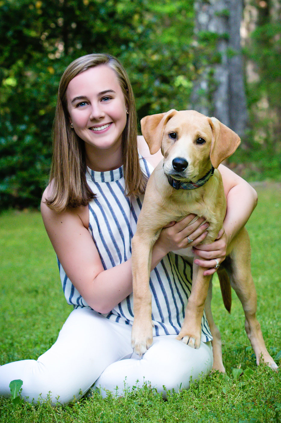 senior picture with dog
